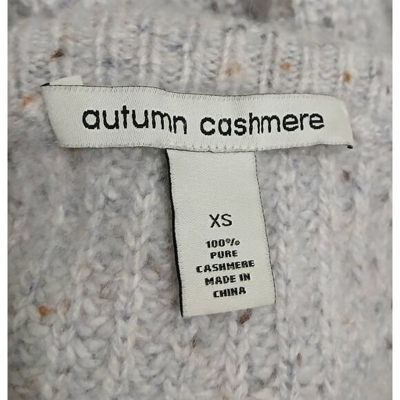 Autumn cashmere womens large thick and soft 100% cashmere sweater turtleneck - Picture 6 of 7